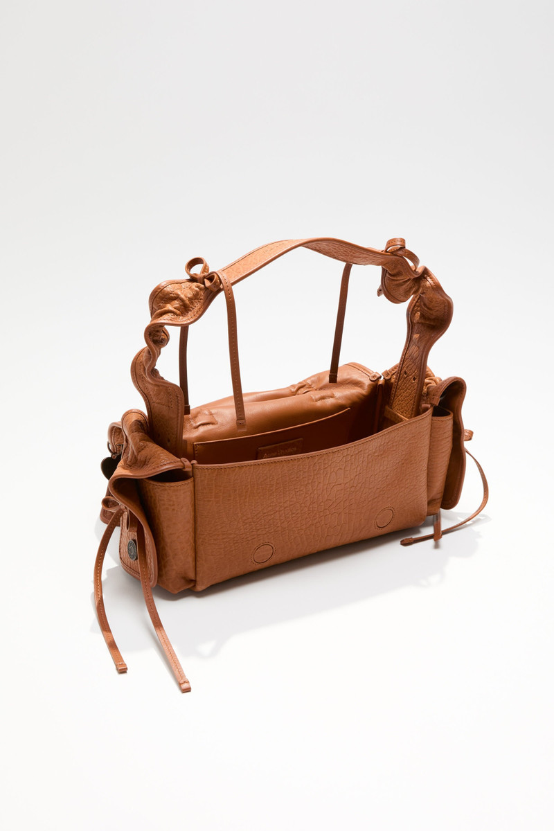 Acne Studios Multipocket grained leather bag - Cognac brown outlook