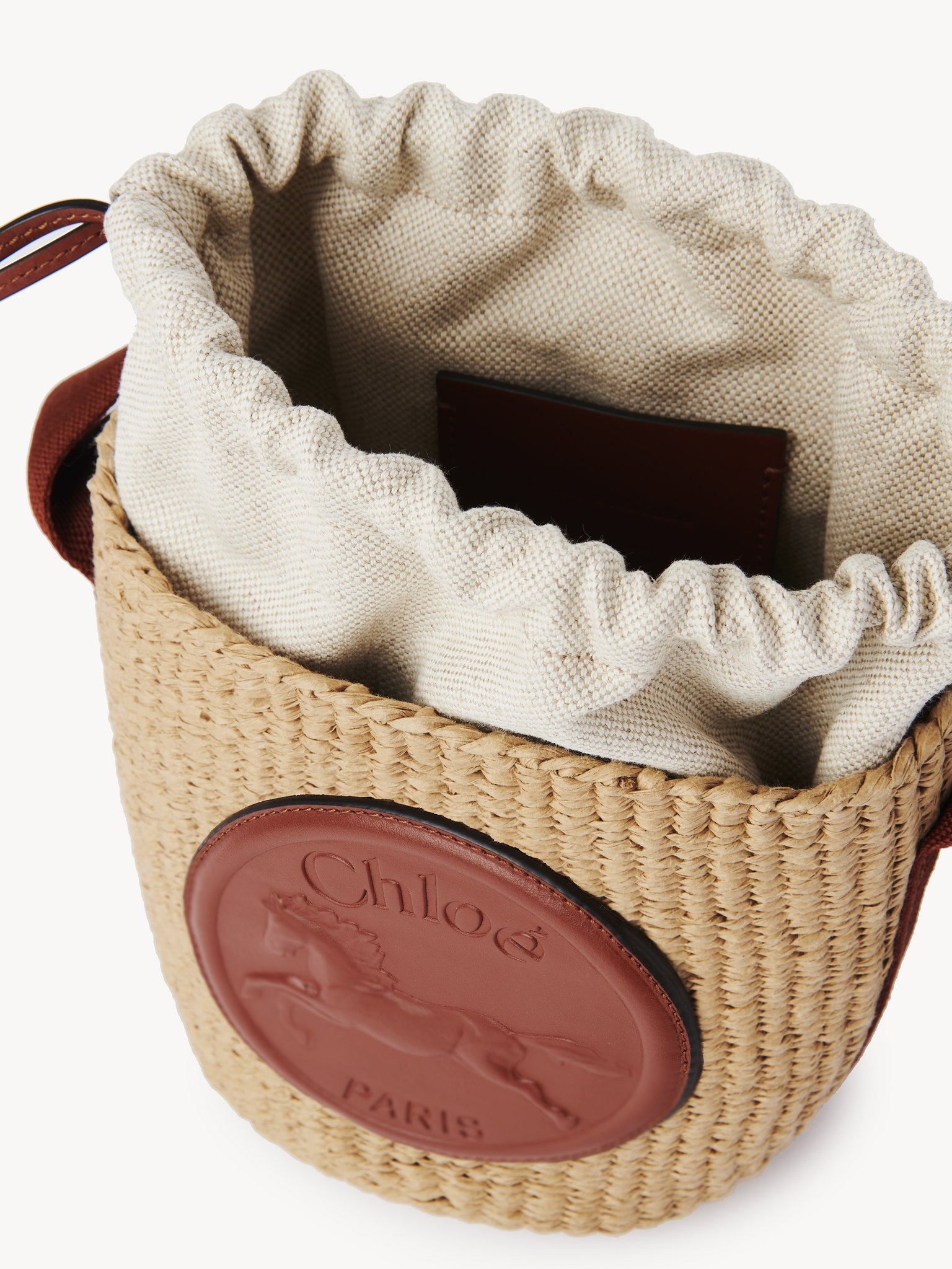 SMALL HORSE MEDAL BASKET IN NATURAL FIBERS - 5