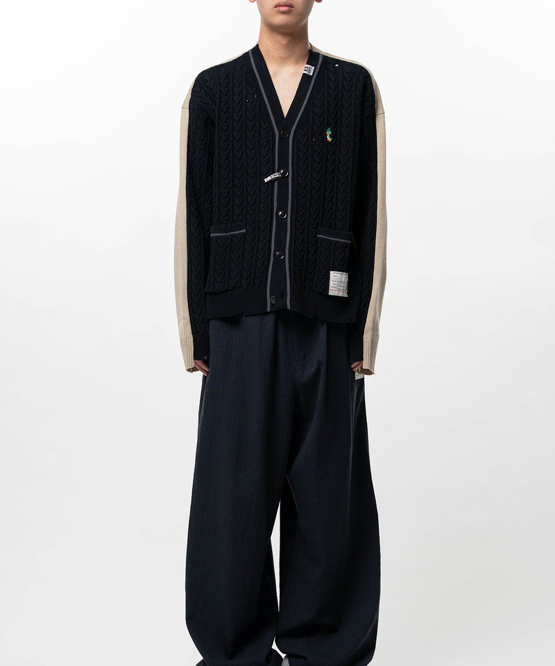 Maison MIHARAYASUHIRO Front Back Combined Knit Cardigan outlook