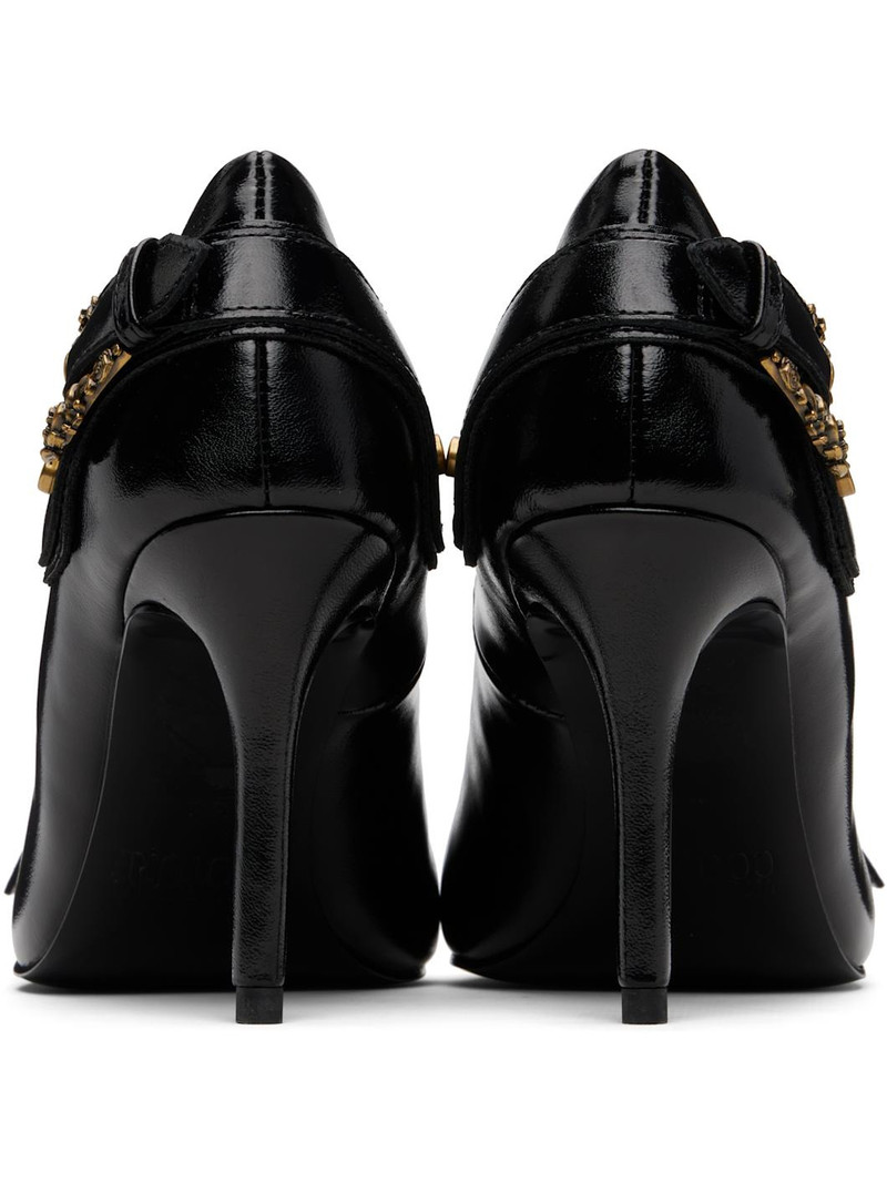 Black Scarlett Baroque Buckle Heels 2