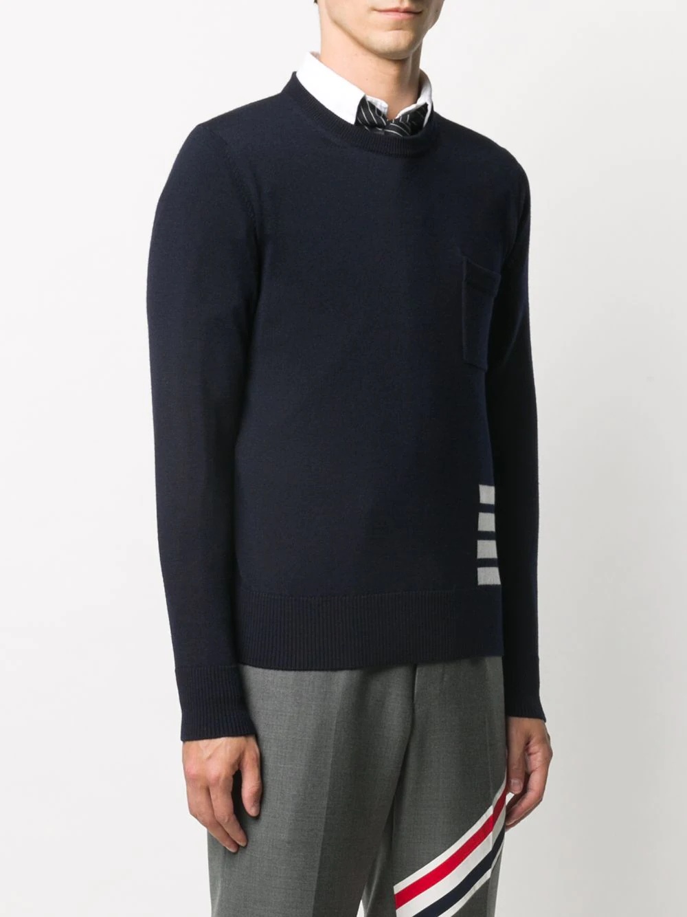 4-Bar stripe crew-neck jumper - 3