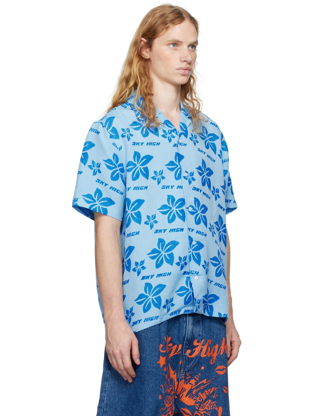 Blue Hand Block Print Shirt - 2