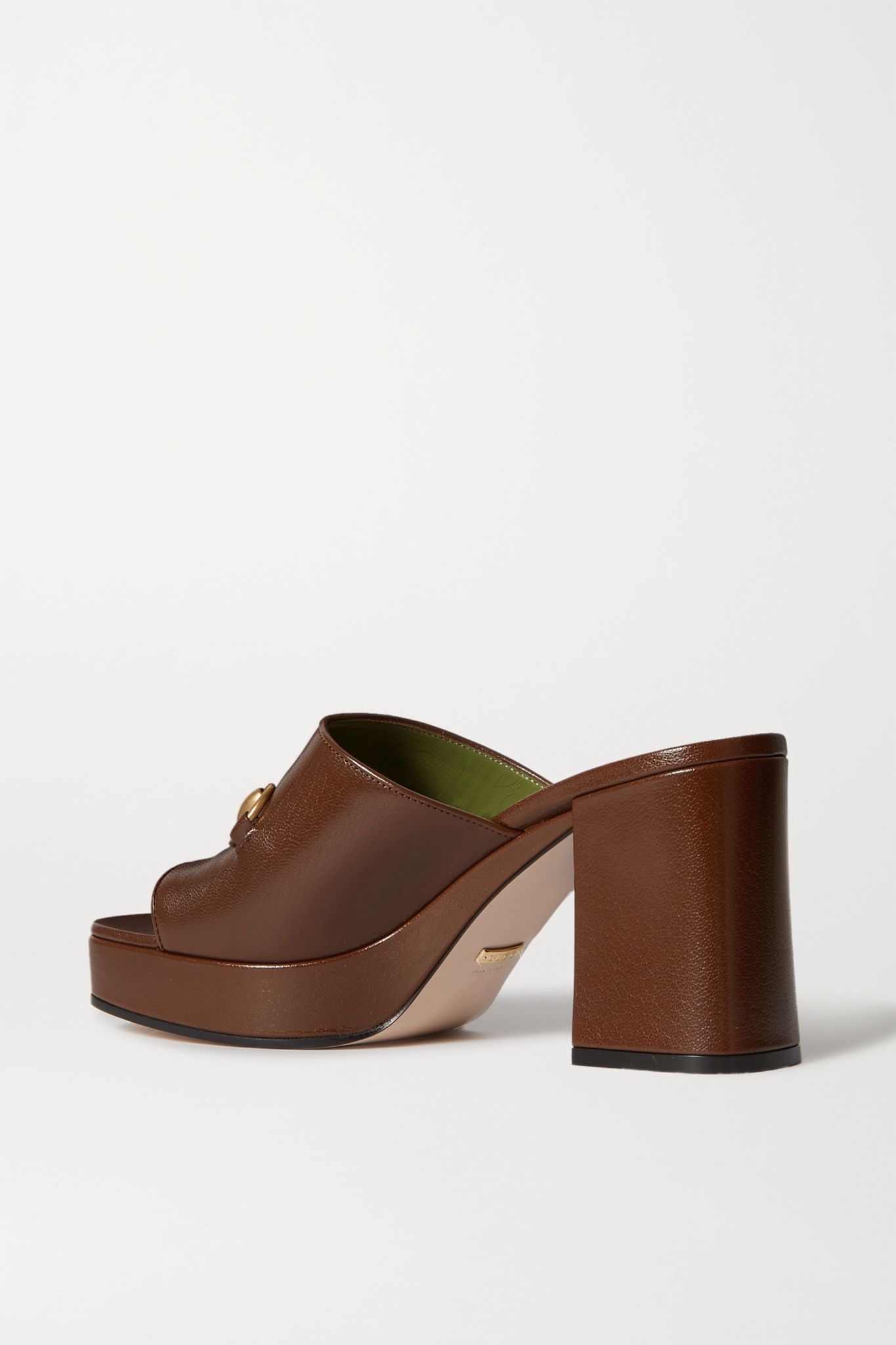 Houdan horsebit-detailed leather platform mules - 4