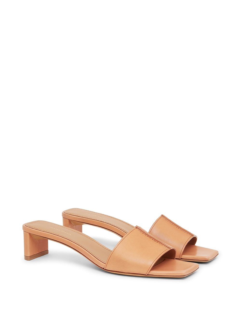 square toe leather sandals - 2