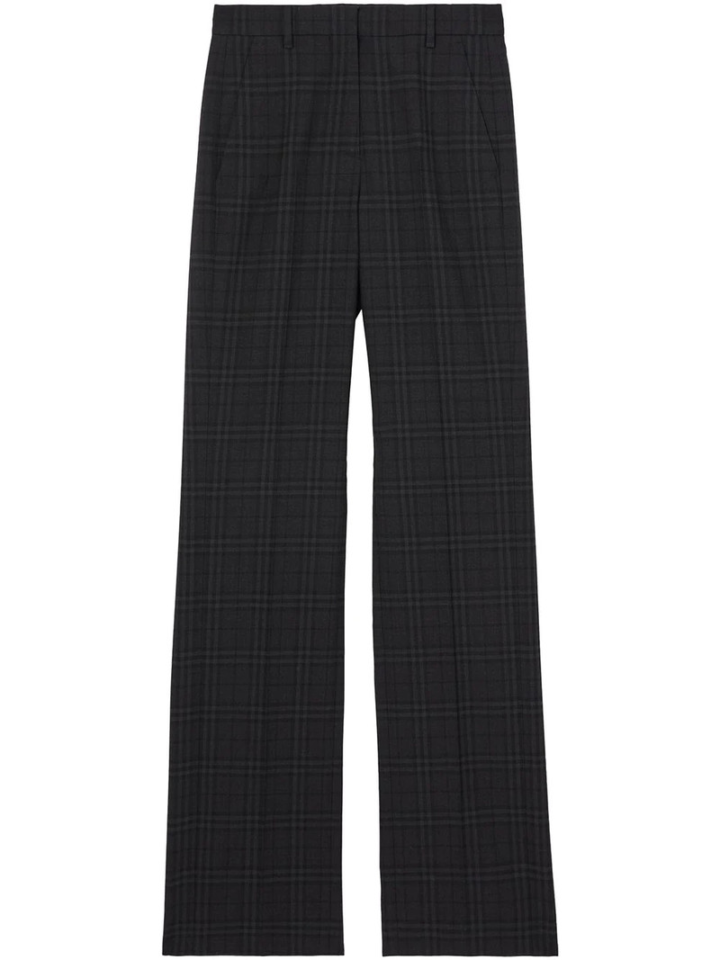 check wool tailored trousers 1