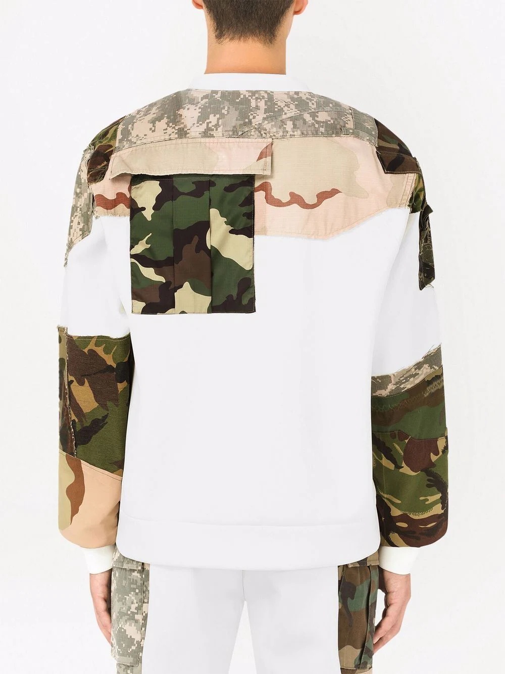 patchwork logo sweatshirt - 4