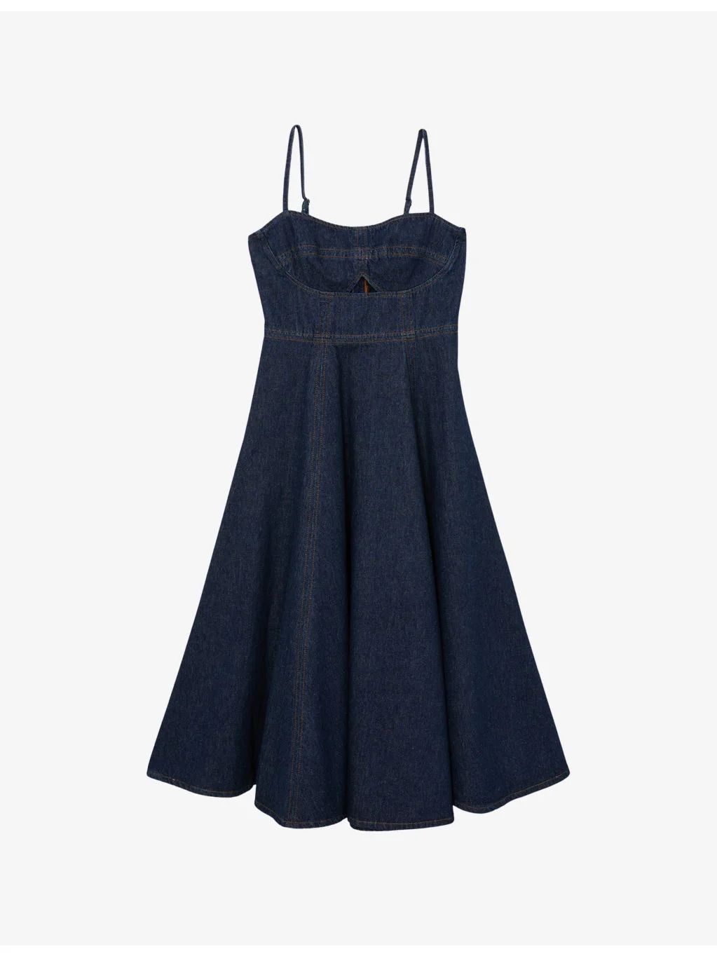 Emma Sleeveless Denim Midi Dress - 1