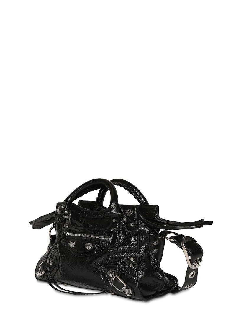 XS NEO CAGOLE LEATHER SHOULDER BAG - 5