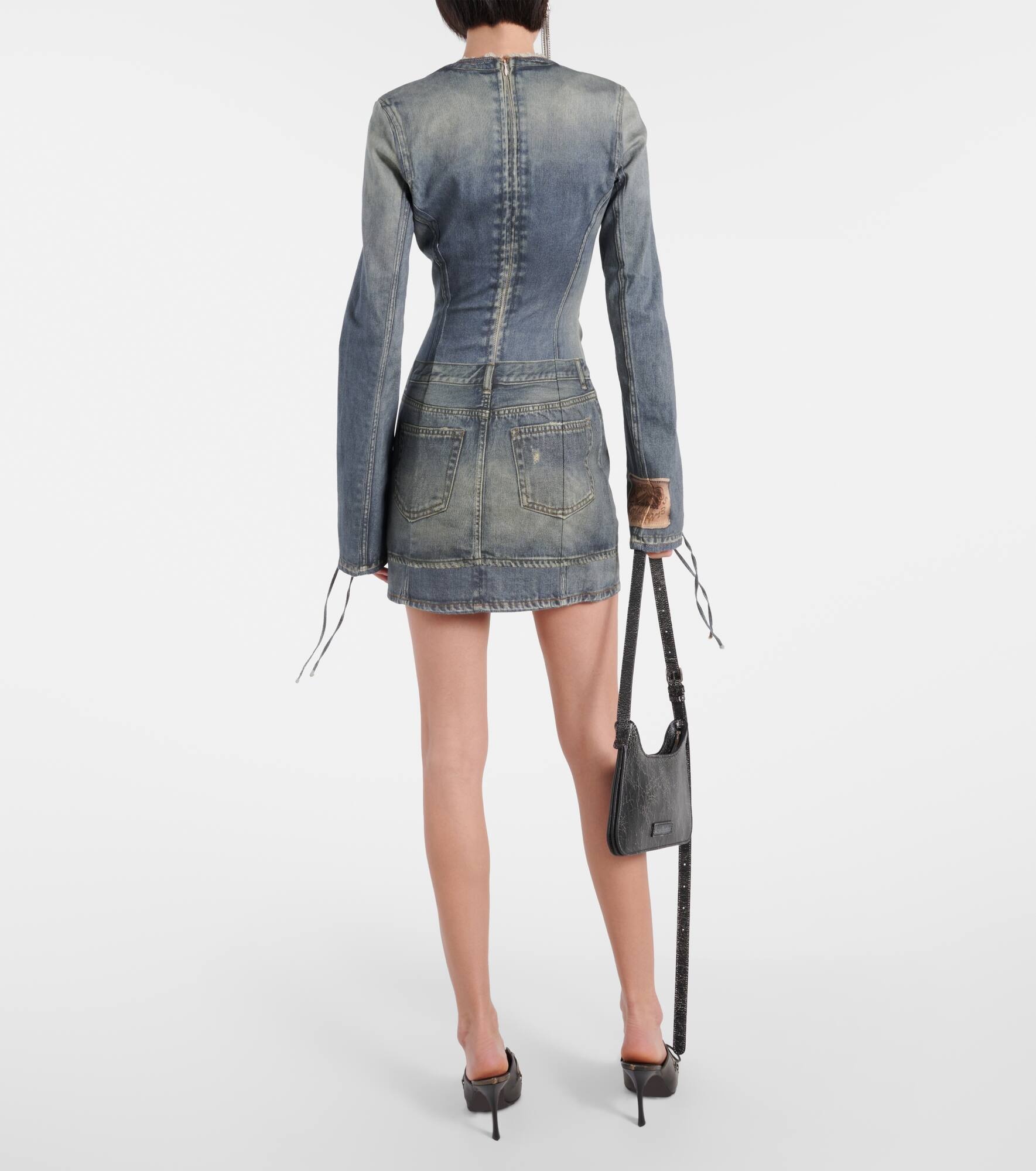 Printed cotton-blend minidress - 3