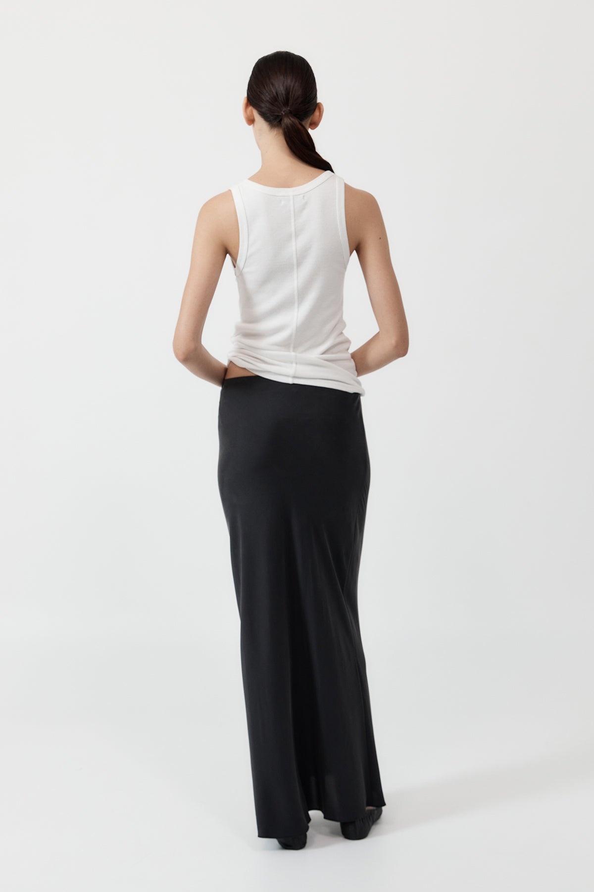 Bias Slip Skirt - Black - 4