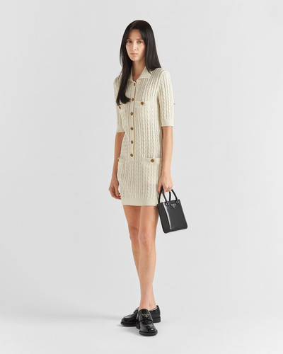 Prada Cable-knit cotton mini-dress outlook