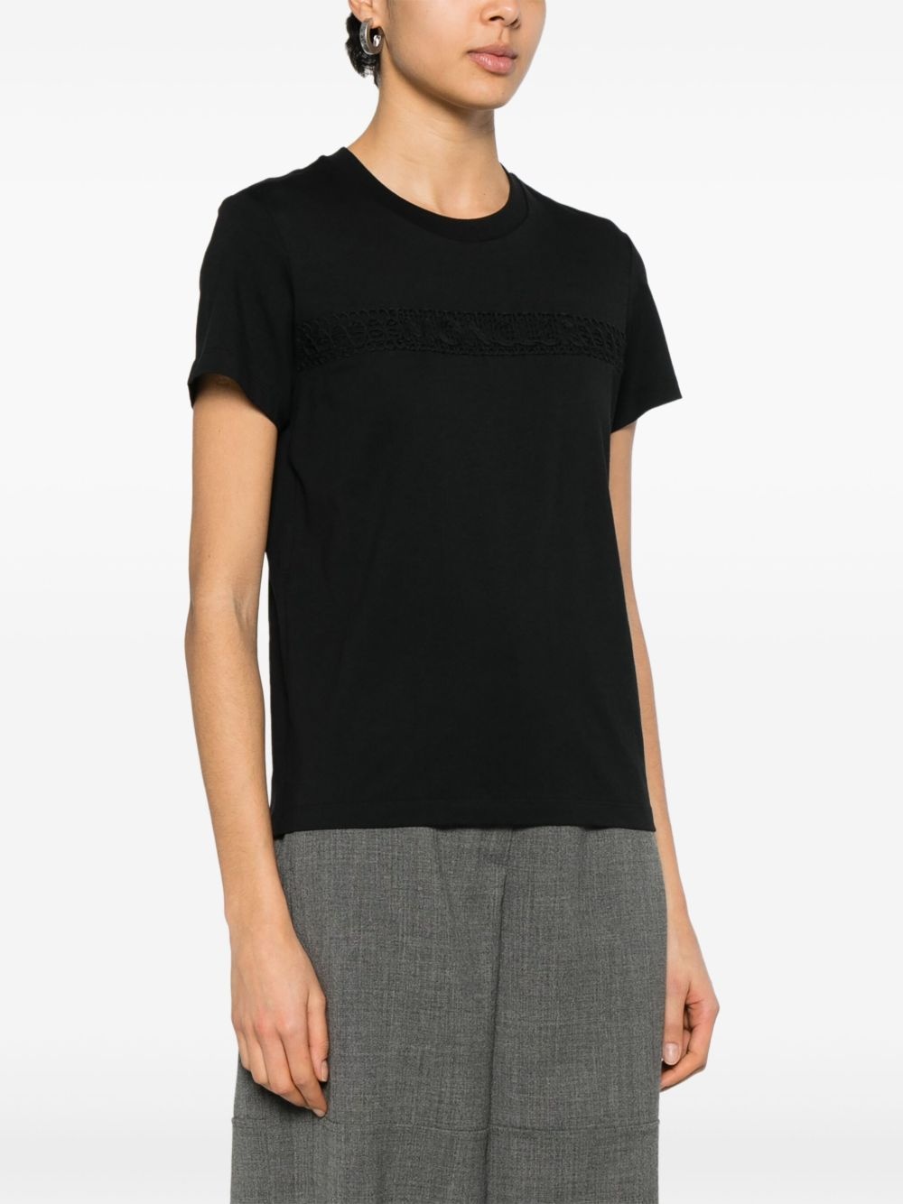 logo-embroidered T-shirt - 3
