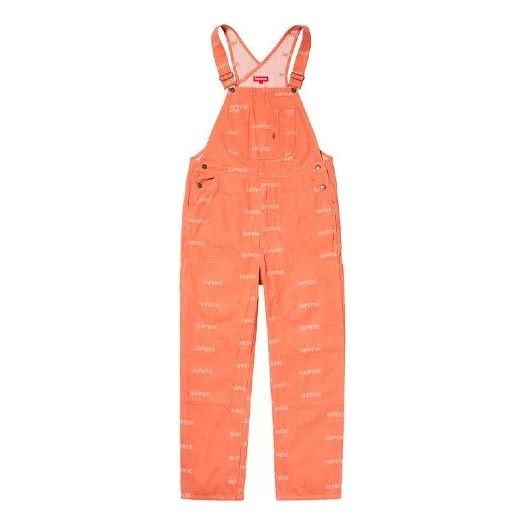 Supreme SS19 Logo Denim Overalls Orange logo SUP-SS19-667 - 1