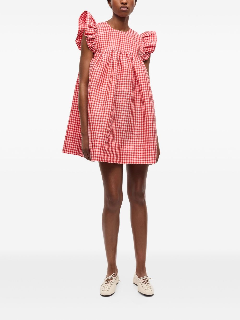 gingham-print dress - 2