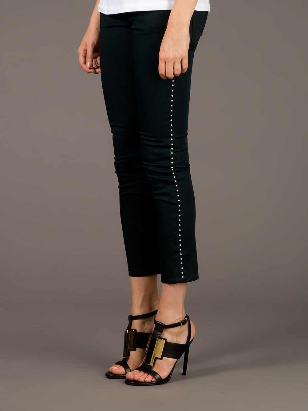 cropped beaded trouser - 4