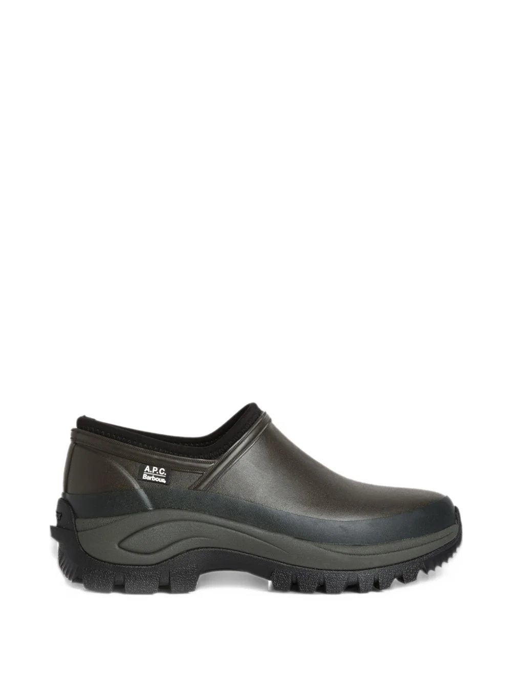 x A.P.C. logo-patch clogs - 1