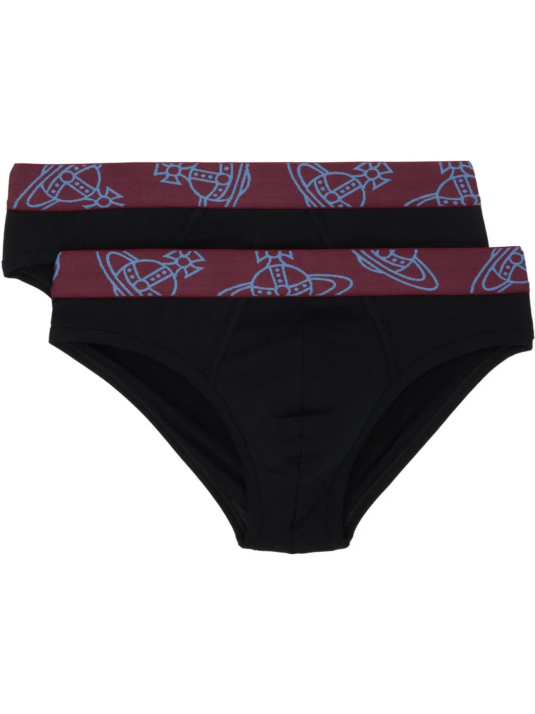 Two-Pack Black Cotton Briefs - 1