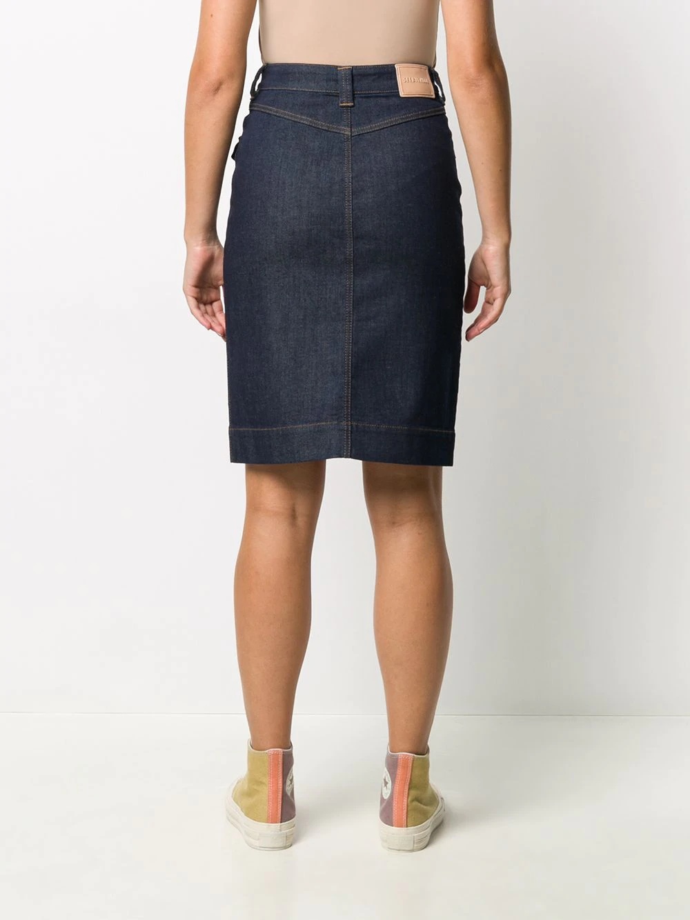 denim midi skirt - 4