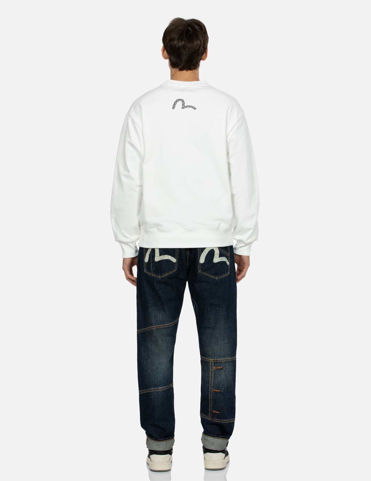 TRIPLE BOX LOGO PRINT RELAX FIT SWEATSHIRT - 6