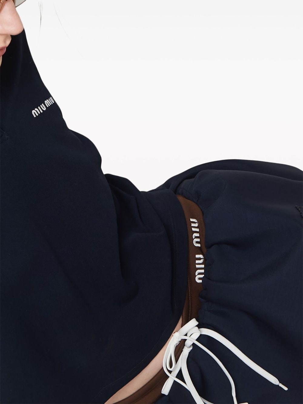 logo-appliquÃ© wool miniskirt - 5
