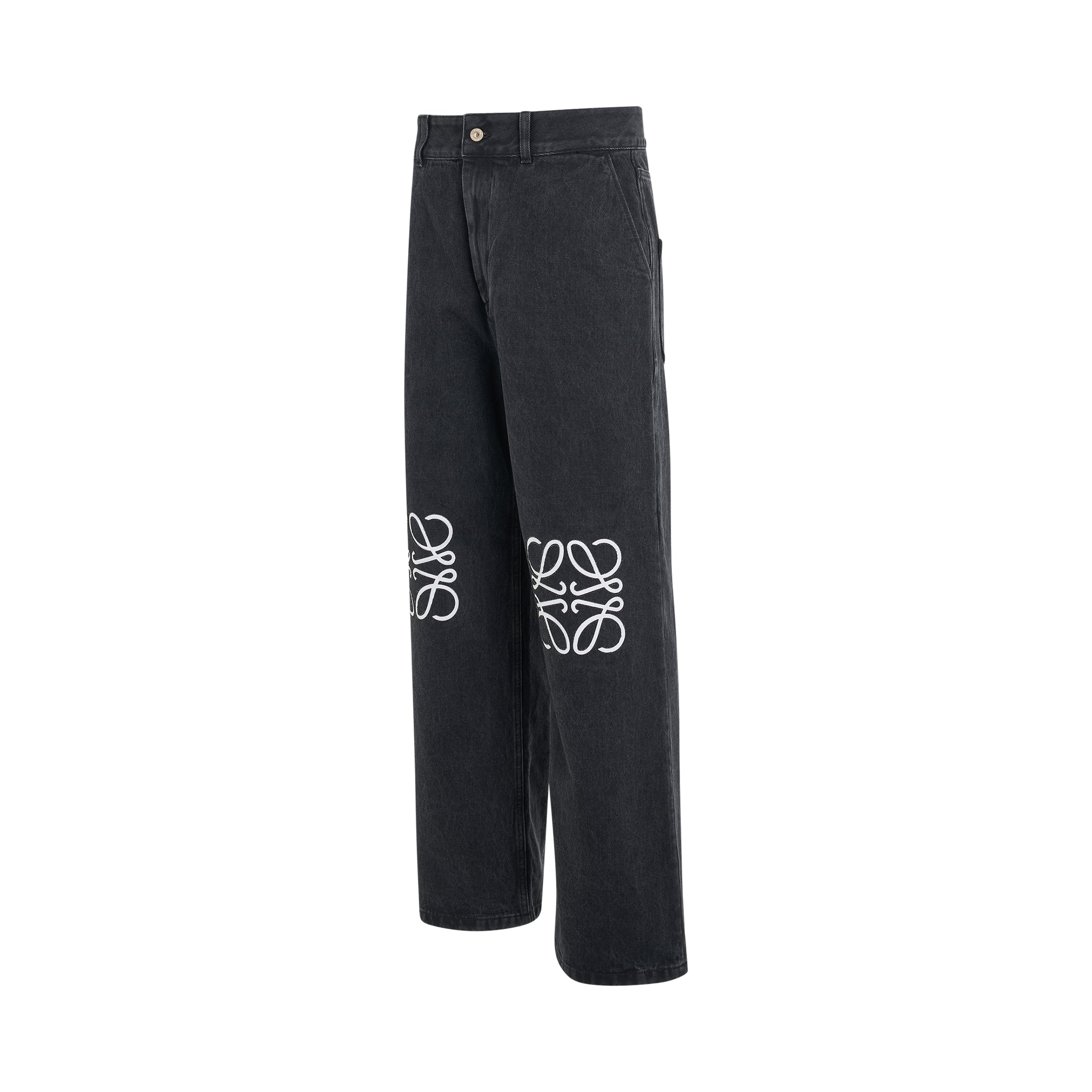 Anagram Baggy Jeans in Black - 2