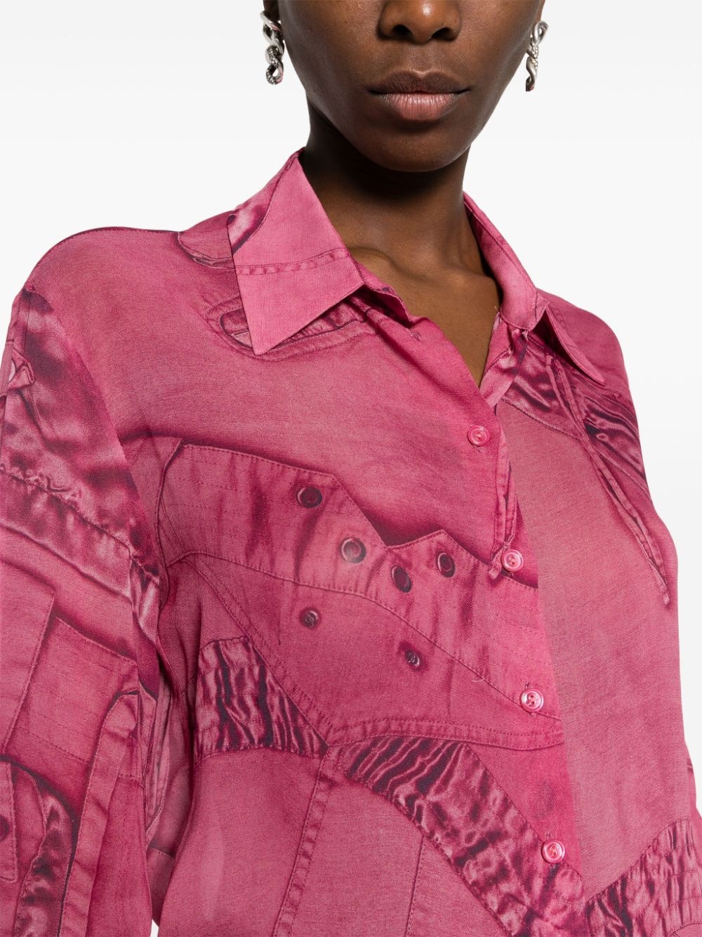 all-over graphic-print shirt - 5