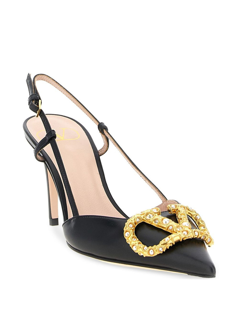 Valentino 80mm VLogo Signature slingback pumps outlook