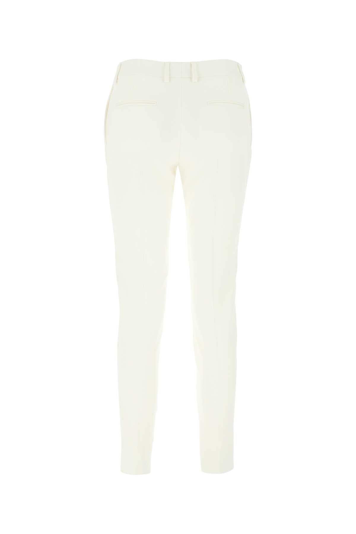 Saint Laurent Women Ivory Wool Pant - 2