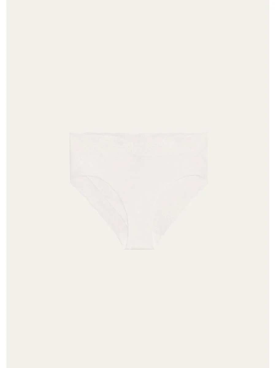 Cotton Delight Lace-Trim High-Cut Briefs - 1