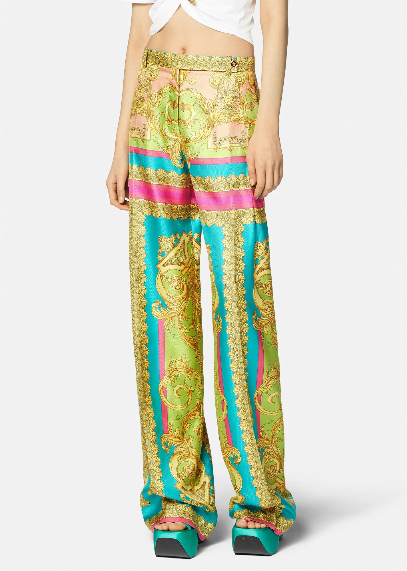 Barocco Goddess Silk Pants - 3