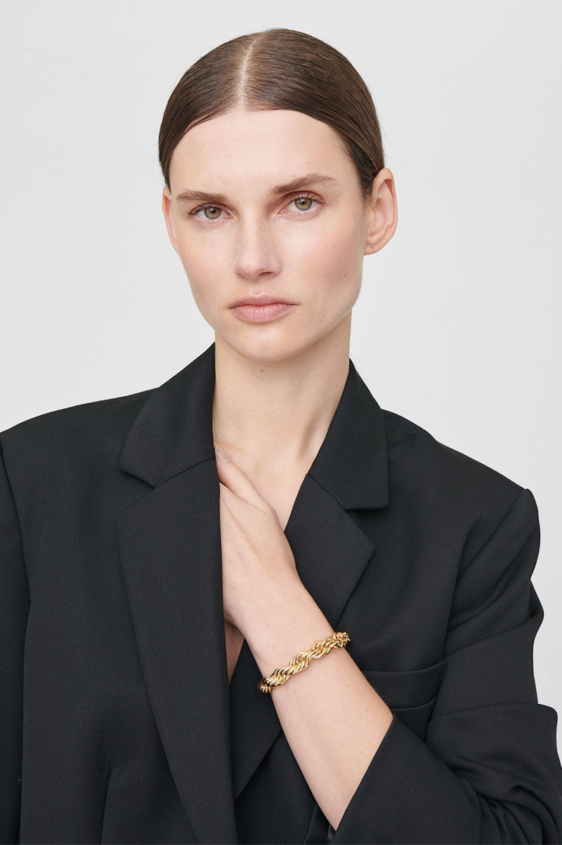 ANINE BING Twist Rope Bracelet - Gold outlook