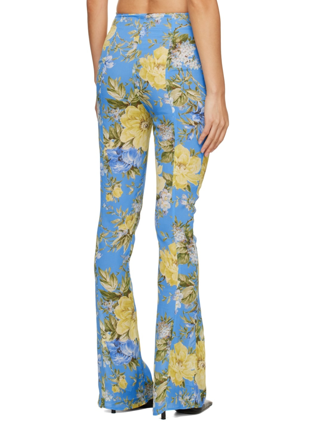Blue Flared Trousers - 3