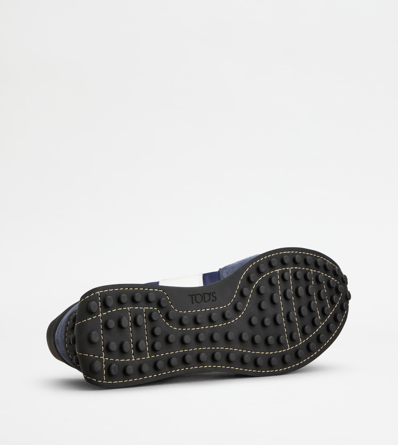 T VINTAGE SNEAKERS IN SUEDE AND TECHNICAL FABRIC - BLUE, WHITE, BLACK 4