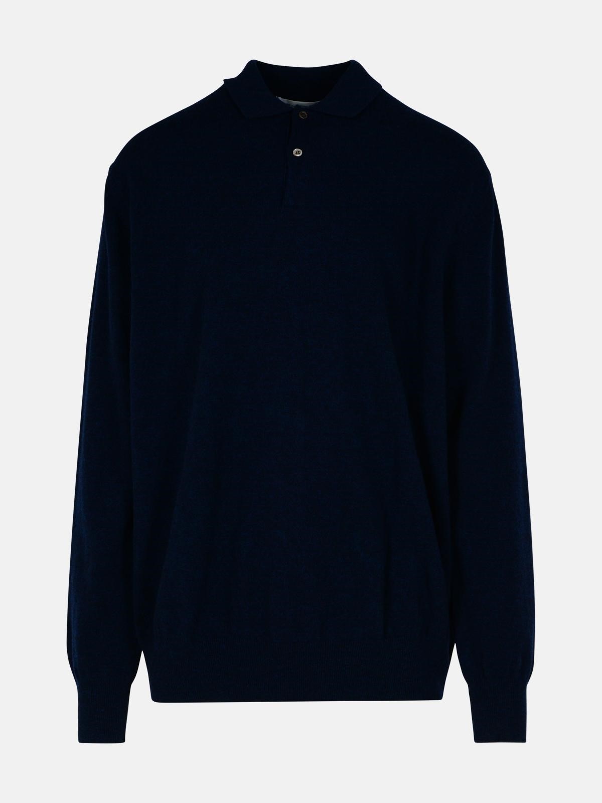 NAVY WOOL SWEATER - 1