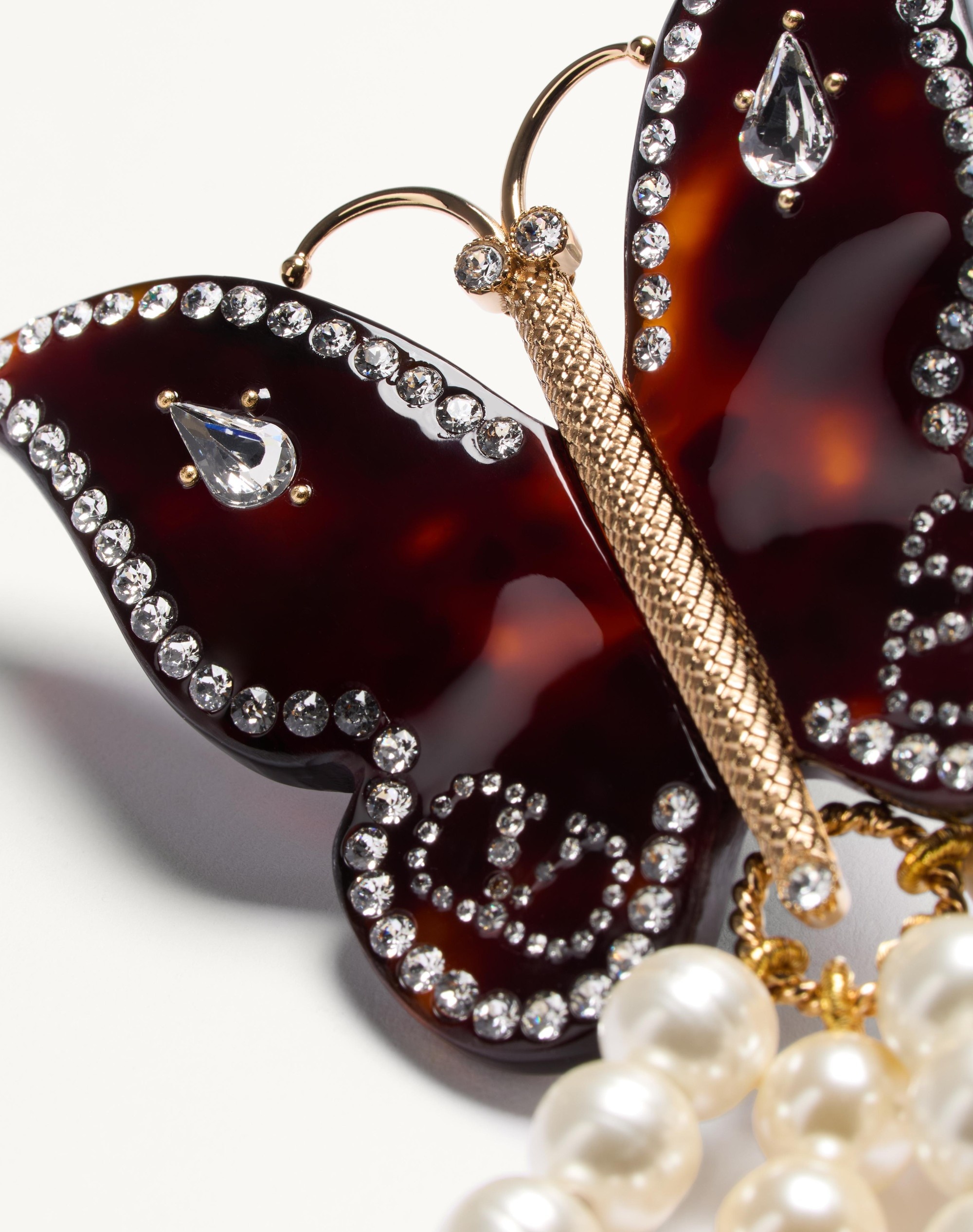 BELLAILES NECKLACE IN METAL, RESIN, PEARLS AND CRYSTALS - 4