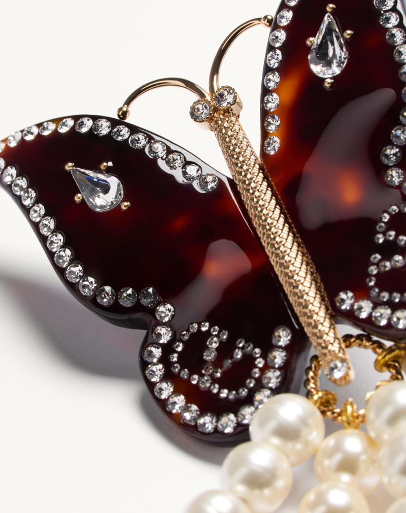 BELLAILES NECKLACE IN METAL, RESIN, PEARLS AND CRYSTALS 4