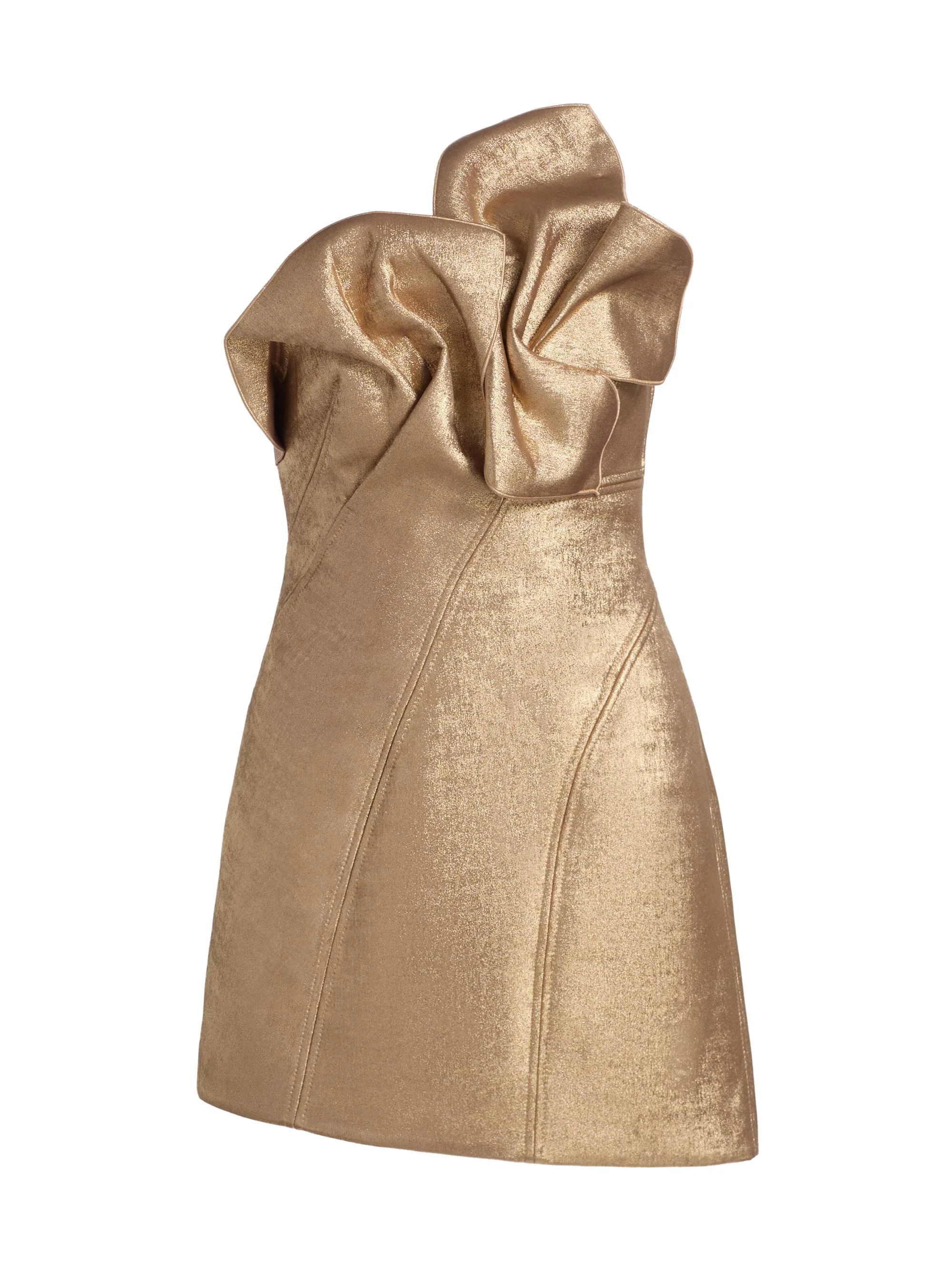 Women's Finwood Metallic Minidress - Gold - 1