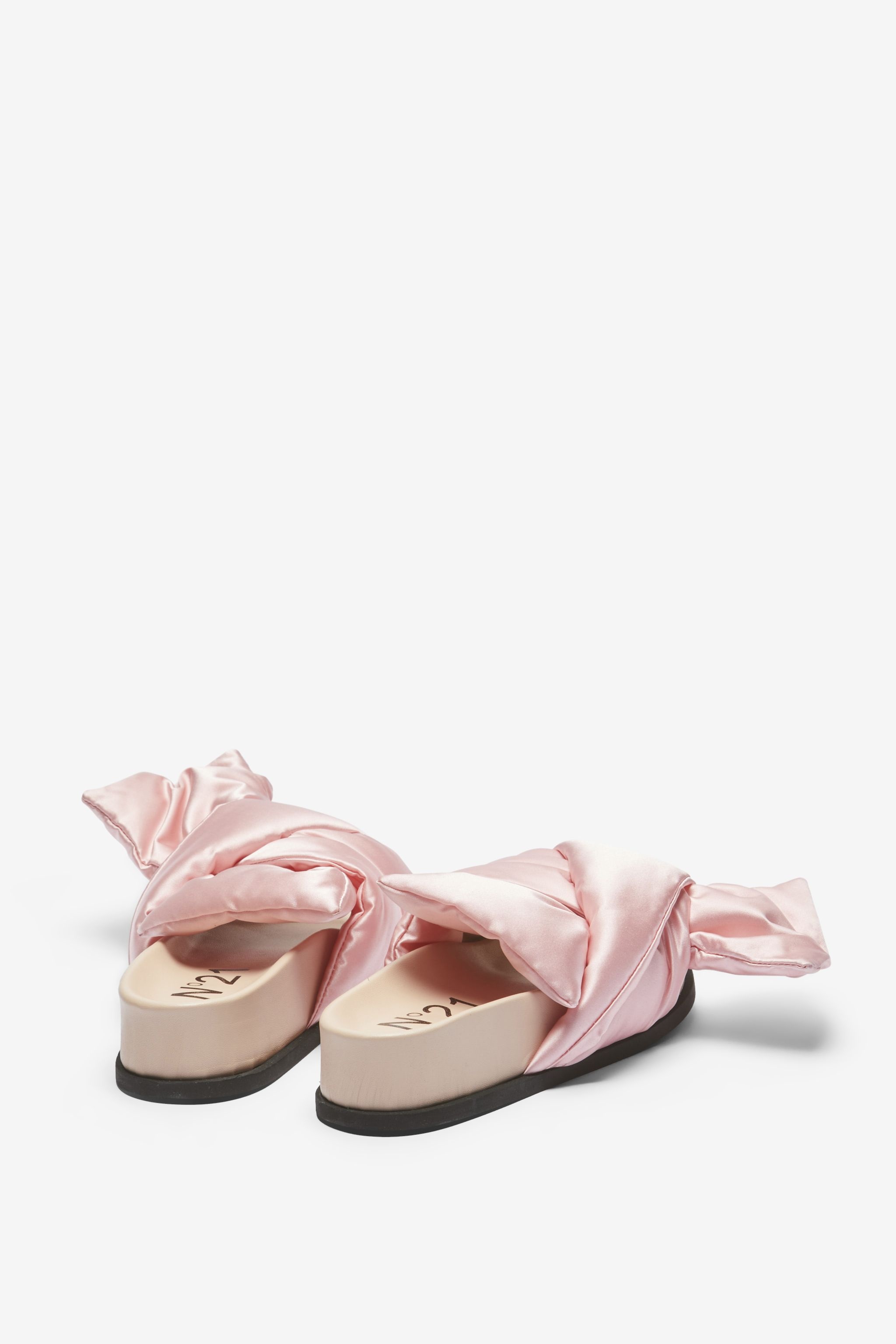 BOW SATIN SANDALS - 3