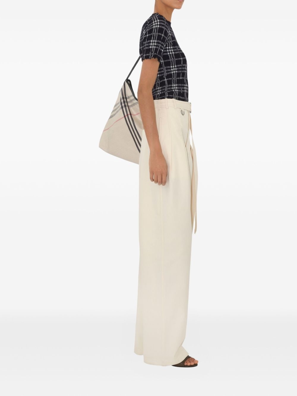 Burberry gabardine belted trousers | REVERSIBLE