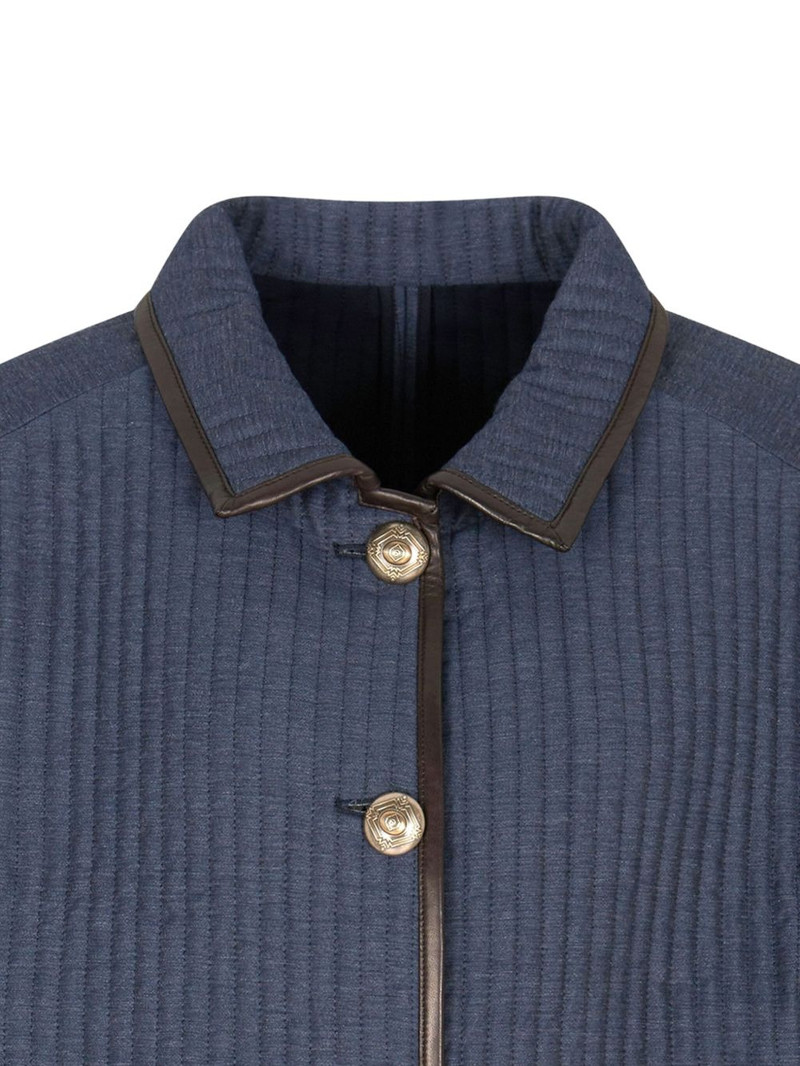 GIORGIO ARMANI buttoned ribbed jacket outlook