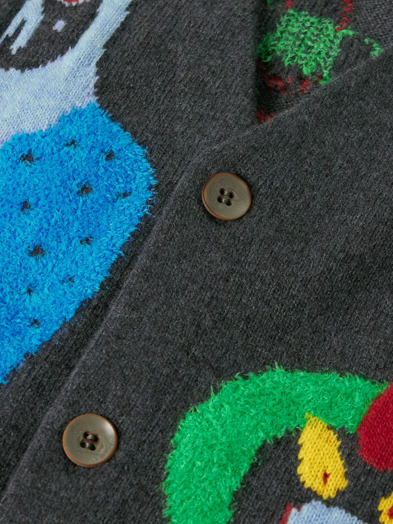 Mythical Creatures Jacquard-Knit Cashmere-Blend Cardigan Multi - 4
