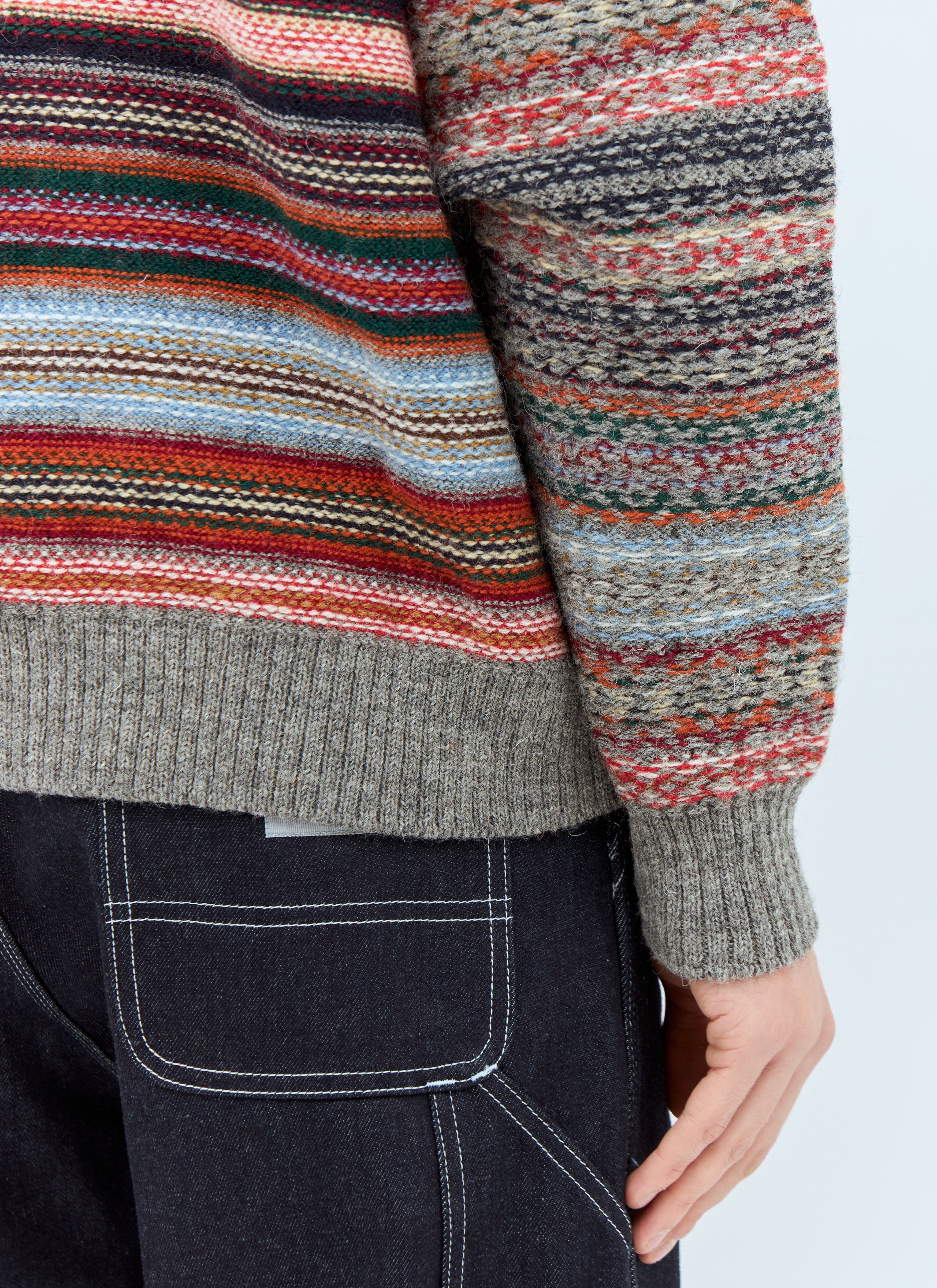 Striped Hooded Cardigan - 3
