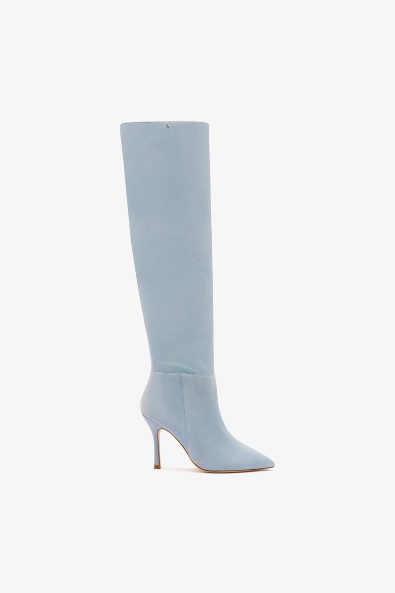 Kate Hi Boot In Light Blue Suede 1