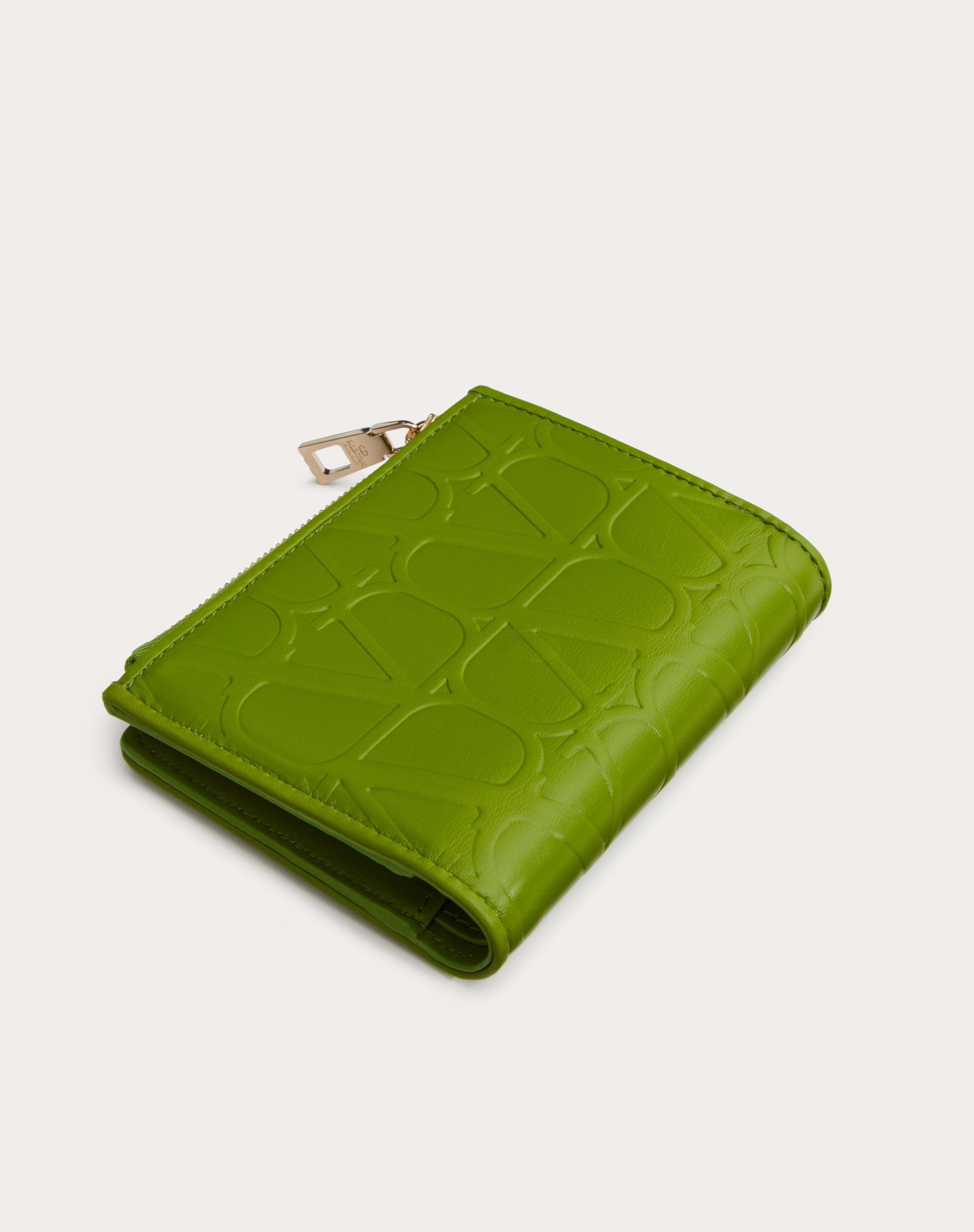 VALENTINO GARAVANI LEATHER TOILE ICONOGRAPHE WALLET IN CALFSKIN - 3
