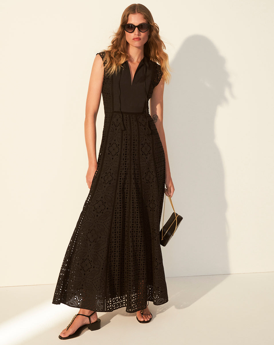 ALINA EYELET MAXI DRESS - 7