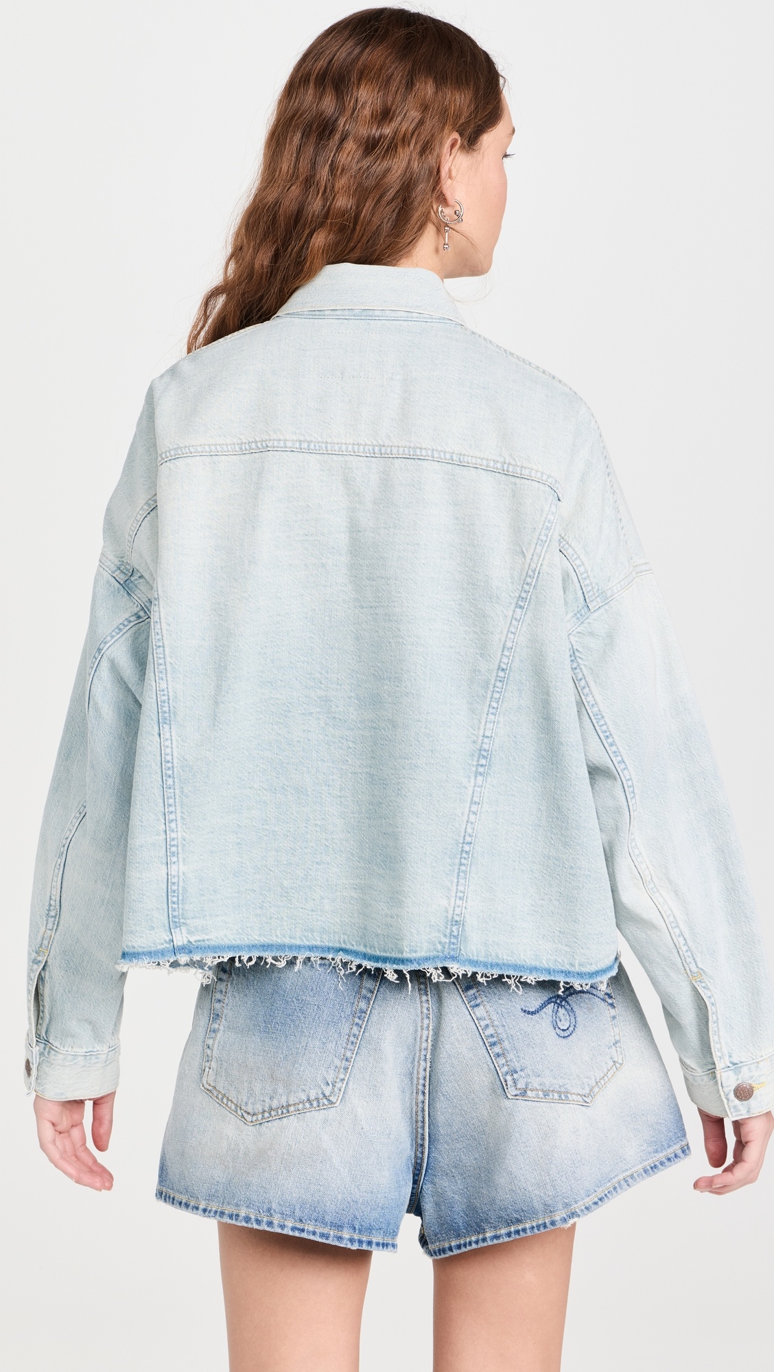 Oversized Cut-Off Trucker Jacket - 2