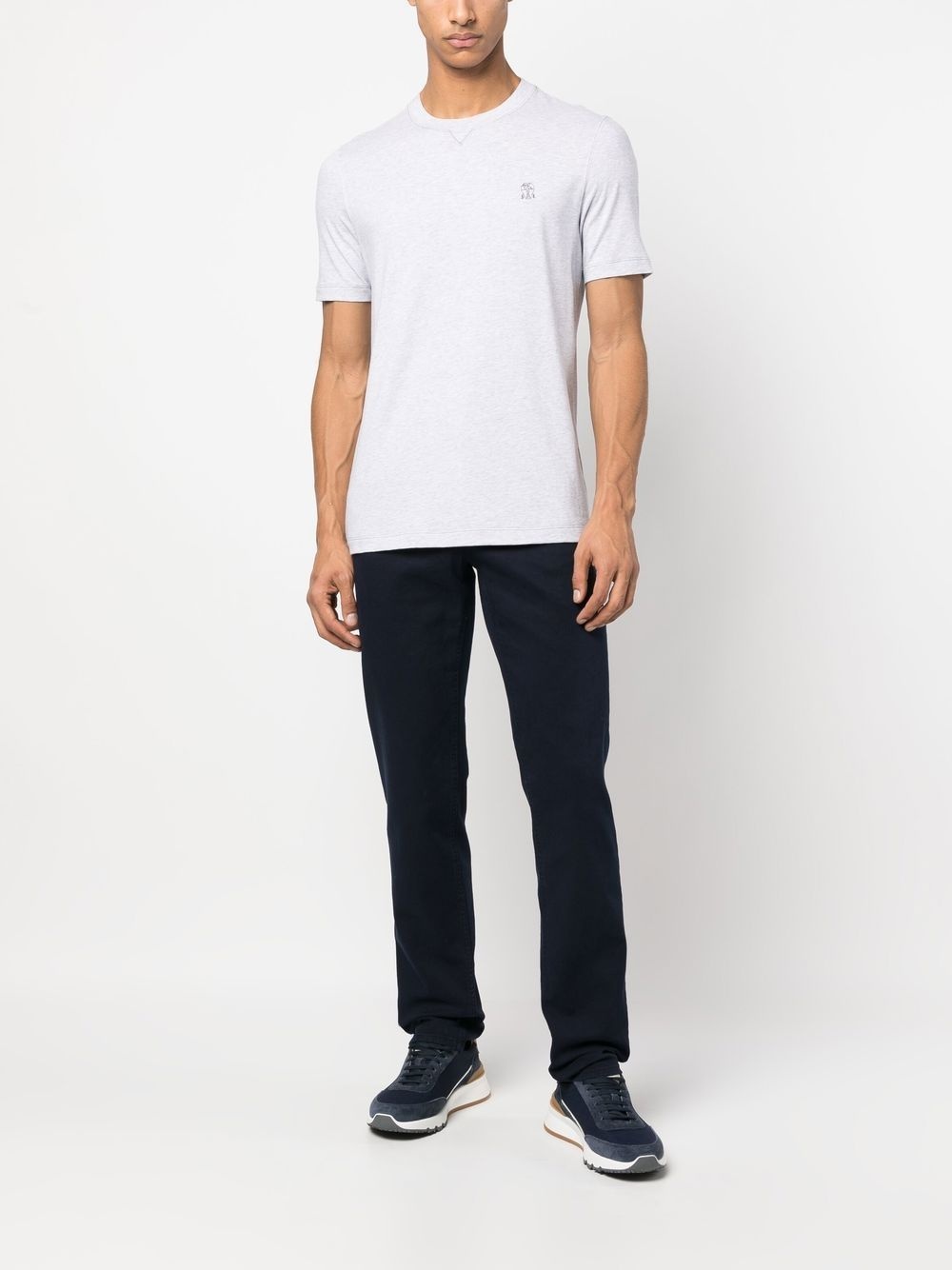 embroidered-logo cotton T-shirt - 2
