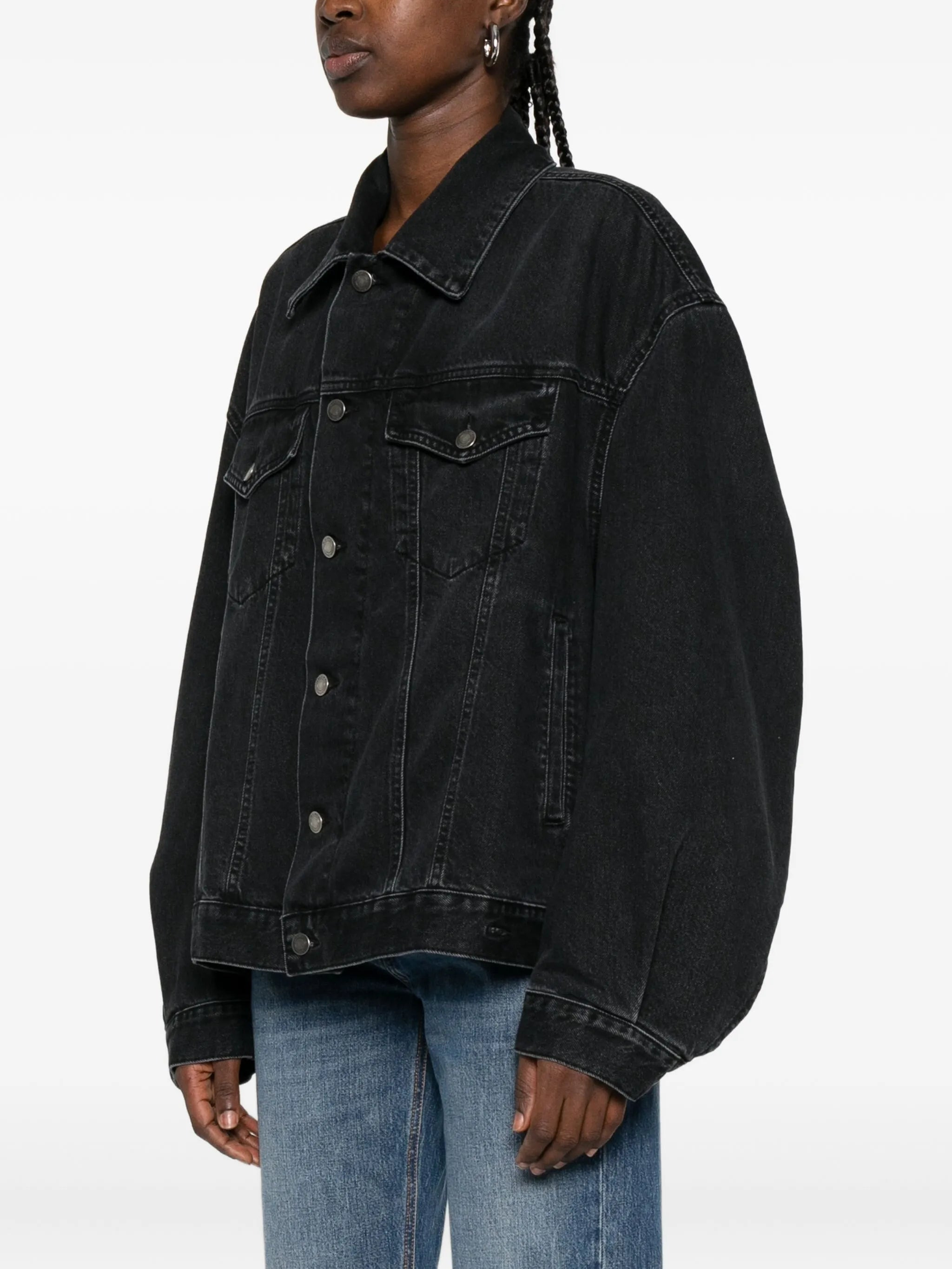 Haikure Button-fastening Denim Jacket - 5