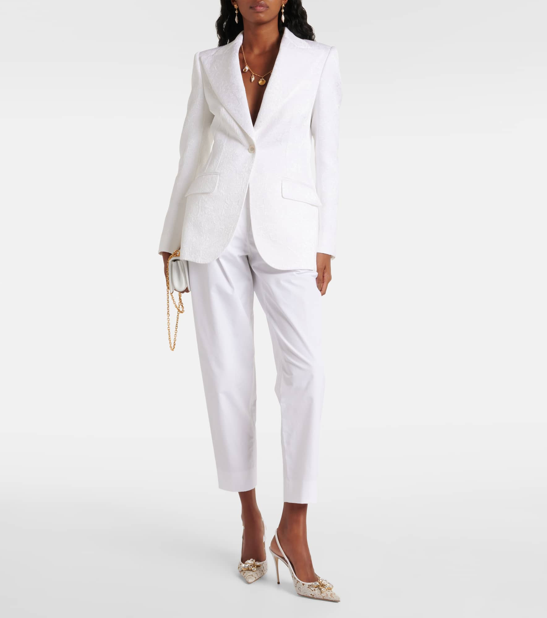 High-rise cotton straight pants - 2