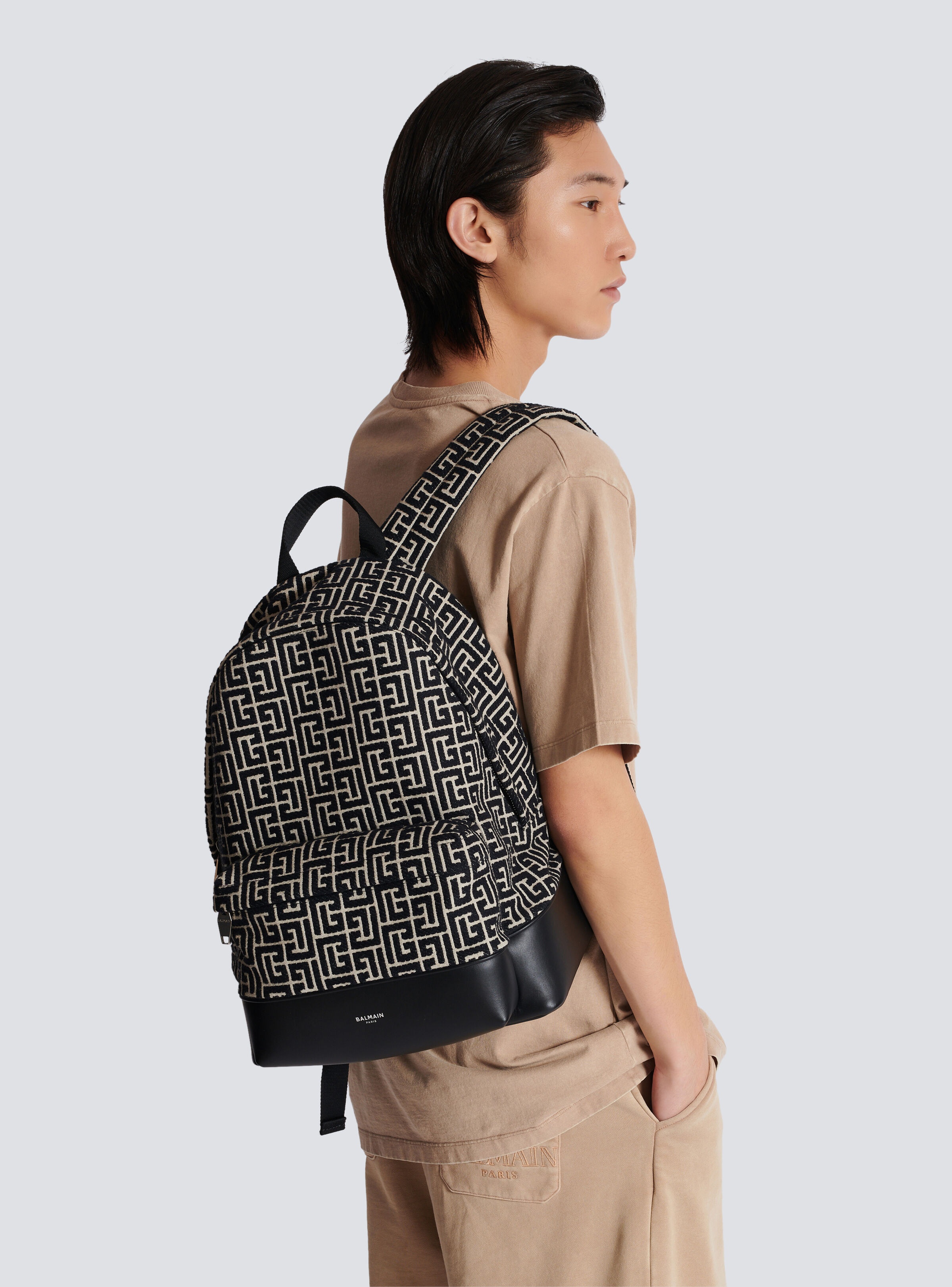 Backpack with jacquard monogram - 8